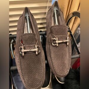 Salvatore Ferragamo Patterned Brown Loafers
